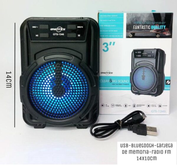 Parlante BT 3" GTS-1346