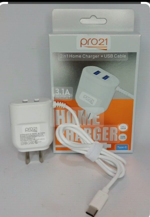 CARGADOR PRO 21 TIPO C 3.1A
